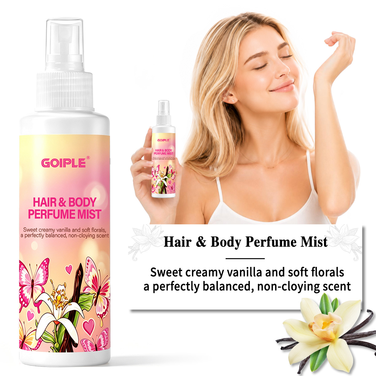 Perfume Fragrance Hair Spray - رذاذ عطري للشعر والجسم، عطر خفيف