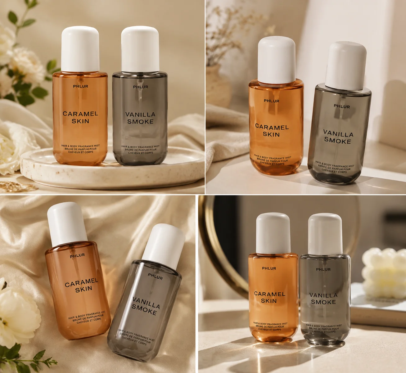 Perfume Fragrance Hair Spray - مجموعة من عطرين للشعر والجسم، كل